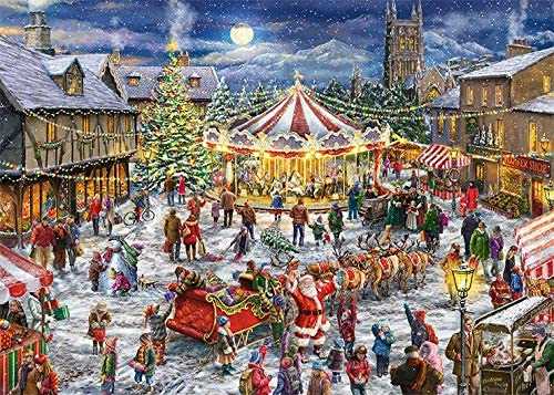 Bild Weihnachtspuzzle Christmas Carousel